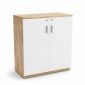 Tủ hồ sơ 2 tầng cửa mở gỗ cao su 80x40x87cm THS68023
