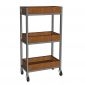Kệ gia vị di động 50x26x93cm gỗ cao su khung chân sắt KB68101