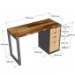 Bàn làm việc gác tủ 120x50cm gỗ tự nhiên HBRT134
