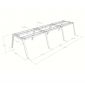 Chân sắt cho bàn cụm 6 người 358x120cm hệ Aton HCAT029