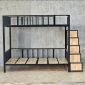 Giường tầng lắp ráp có bậc thang 250x125x180cm gỗ cao su chân sắt GT018