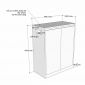 Tủ hồ cá 60x30x50cm gỗ cao su TKHC002