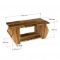 Bàn sofa chữ nhật 100x50x43cm gỗ tràm  TT68371