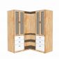 Tủ quần áo góc tường 160x60x160cm gỗ cao su TQA68091