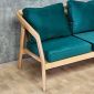 Ghế sofa băng 3 chỗ ngồi khung gỗ sồi nệm vải SFB68064
