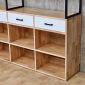 Kệ trang trí gỗ cao su 225x32x225cm gỗ cao su KTT68074