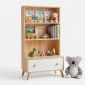 Kệ sách cho bé 60x35x110cm gỗ cao su TREM008