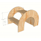 Bàn học rainbow cho bé cấp 1 gỗ plywood TREM013