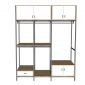 Kệ treo quần áo 200x60x250cm gỗ cao su TQA68089