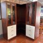 Tủ quần áo góc tường 160x60x160cm gỗ cao su TQA68091