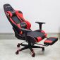Ghế Gaming chân xoay bọc nệm đỏ GC68039