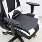 Ghế Gaming chân xoay bọc nệm trắng GC68036