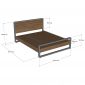 Giường khung sắt gỗ plywood cho nệm 160x200cm - GN68068
