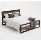 Giường khung sắt gỗ plywood cho nệm 160x200cm - GN68068