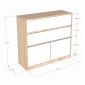 Tủ lưu trữ 90x30x82cm gỗ cao su KTB68272