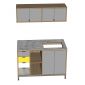 Bộ tủ bếp mini gỗ plywood BTB68021