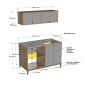 Bộ tủ bếp mini gỗ plywood BTB68021