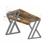 Bàn làm việc có hộp điện 120x60cm gỗ tràm ZD045