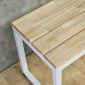Ghế băng dài 240x35cm gỗ cao su chân sắt GBD076