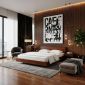 Giường bay VEGAL 160x200cm gỗ cao su chân sắt GN68071