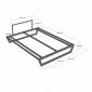 Giường cho nệm 160x200cm gỗ plywood chân sắt GN68072