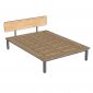Giường cho nệm 140x200cm gỗ cao su GN68070