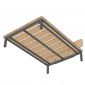 Giường cho nệm 140x200cm gỗ cao su GN68070
