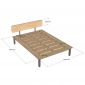 Giường cho nệm 140x200cm gỗ cao su GN68070