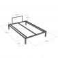Giường cho nệm 140x200cm gỗ cao su GN68070