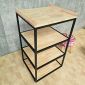 Kệ nhà bếp 4 tầng 55x45x90cm gõ cao su khung chân sắt KB68091