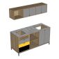 Bộ tủ bếp ngang 160cm gỗ plywood BTB68022