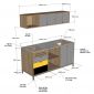 Bộ tủ bếp ngang 160cm gỗ plywood BTB68022