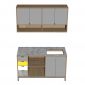 Bộ tủ bếp ngang 140cm gỗ plywood BTB68023