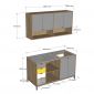 Bộ tủ bếp ngang 140cm gỗ plywood BTB68023