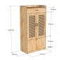 Tủ giày 70x35x130cm gỗ cao su KG68125
