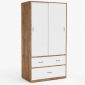 Tủ quần áo cửa lùa có hộc kéo gỗ cao su TQA68039