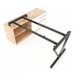 HBVC020 - Bàn giám đốc 180x160 VConcept chân sắt lắp ráp