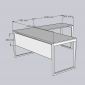 Bàn góc chữ L 170x180cm gỗ cao su hệ Rectang HBRT139
