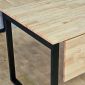 Bàn góc chữ L 170x180cm gỗ cao su hệ Rectang HBRT139