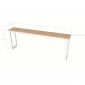 Bàn làm việc 210x35cm gỗ cao su HBRT140
