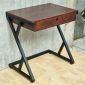 Bàn làm việc nhỏ 80x50cm có hộc kéo chân sắt chữ Z BD68112