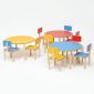 Bộ bàn ghế mầm non gỗ plywood nhiều màu KGD048