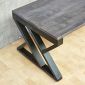 Ghế băng dài 150x52x42cm gỗ cao su chân chữ X GBD077