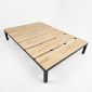 Giường ngủ lắp ráp 140x200x34cm gỗ cao su GN68076
