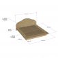 Giường ngủ 216x228cm gỗ thông kết hợp plywood GN68078