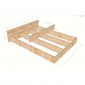 Giường ngủ 150x180cm gỗ cao su GN68075