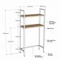 Kệ máy giặt 94x40x180cm gỗ cao su khung sắt KMG68035