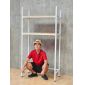 Kệ máy giặt 94x40x180cm gỗ cao su khung sắt KMG68035