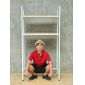 Kệ máy giặt 94x40x180cm gỗ cao su khung sắt KMG68035