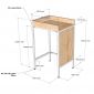 Kệ máy giặt 72x70x115cm gỗ cao su KMG68034
